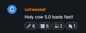 Holy cow 5.0 loads fast